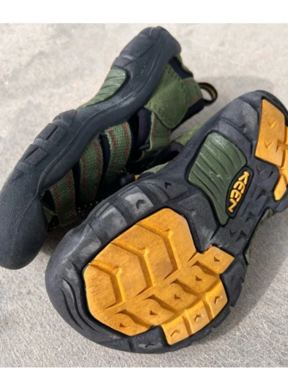Keen Toddler Olive Green and Yellow Adventure Sandals